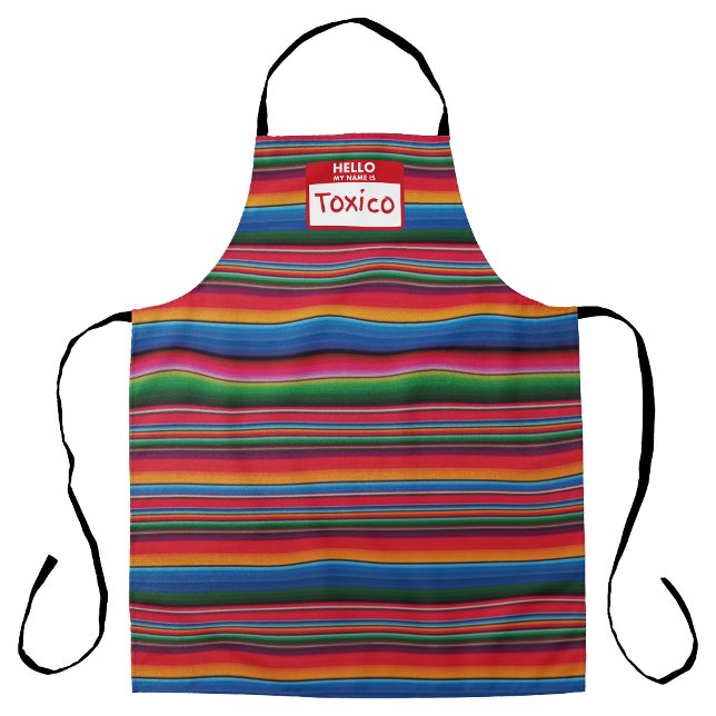 Tablier Impression sarape mexicaine Toxico  (Toxico Mexican sarape print Apron)