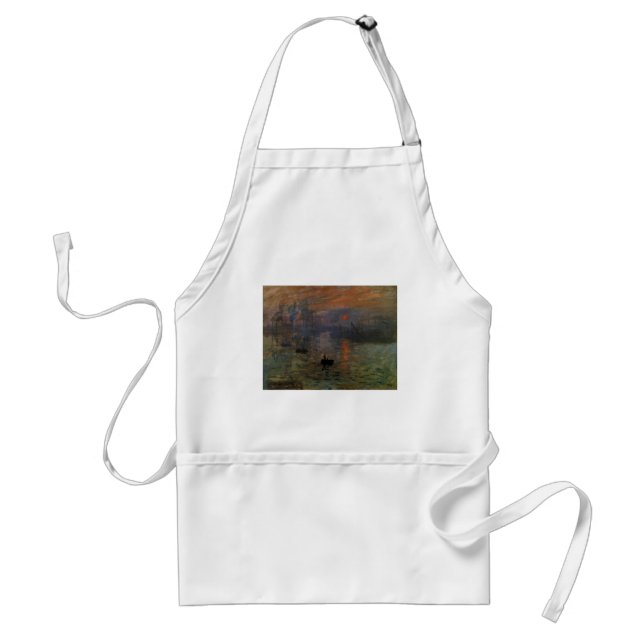 Tablier Impression Sunrise de Claude Monet, Art Vintage (Devant)