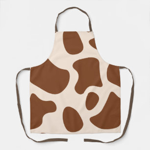 Tablier Impression vache rose et marron