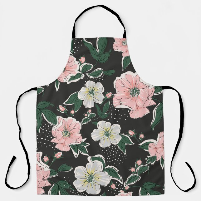 Tablier Impression vintage : motif abstrait (Recto)