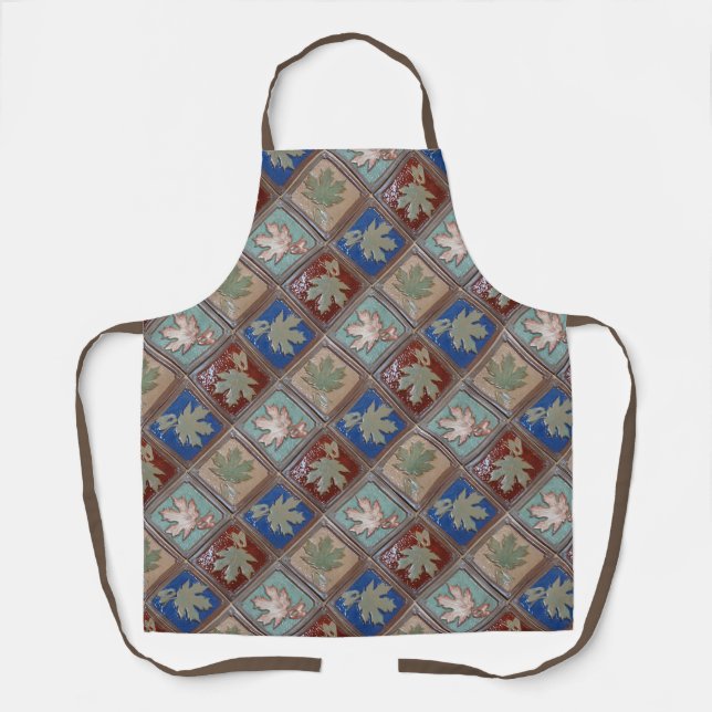 Tablier Imprimé couleur feuille d'érable Apron (Recto)