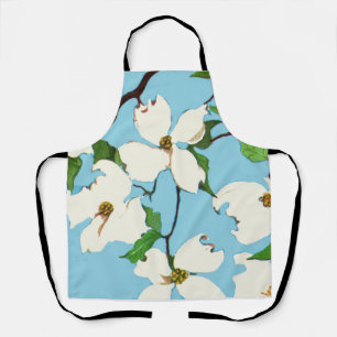 Tablier imprimé de fleurs de bois