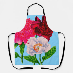 Tablier imprimé de fleurs de peaux