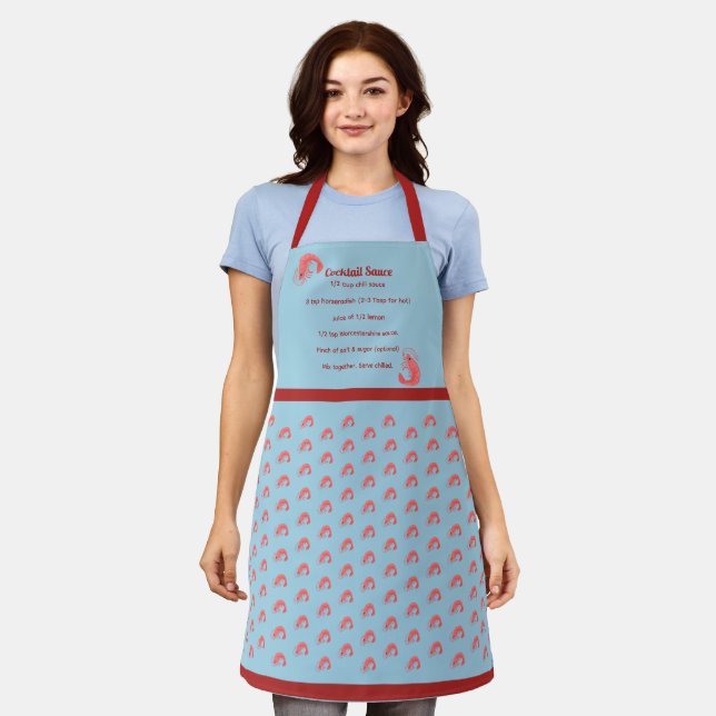 Tablier imprimé partout avec recette de cocktail d (Porté)