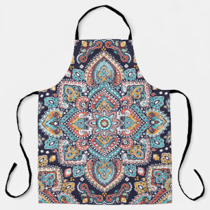 Tablier Indian Paisley : Motif ethnique mandala