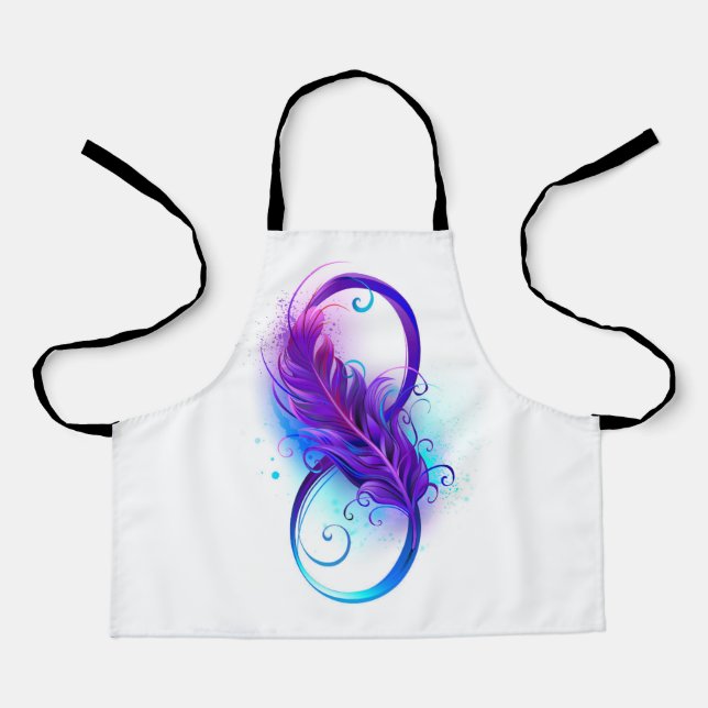 Tablier Infini avec plume violette (Recto)