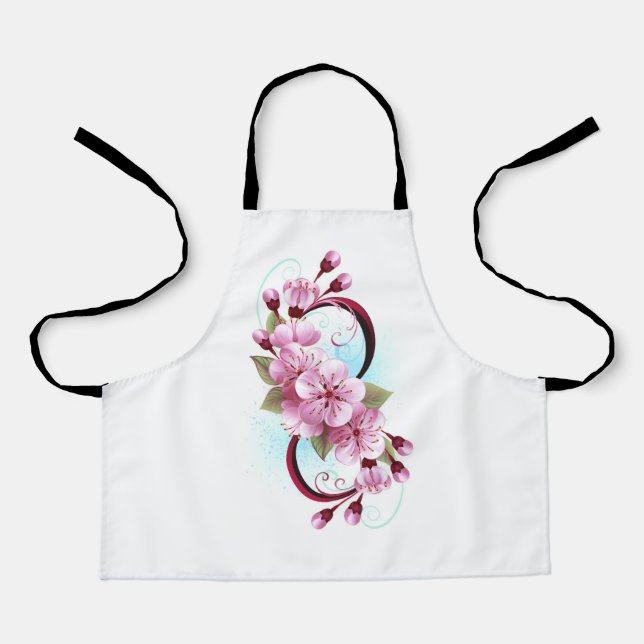 Tablier Infinité avec les fleurs Sakura (Recto)
