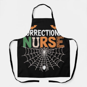 Tablier Infirmière correctionnelle Halloween Citrouille cl