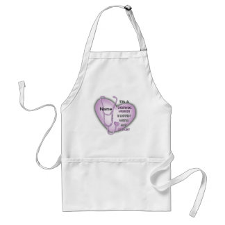 Tablier Infirmière de l'école de coeur pourpre