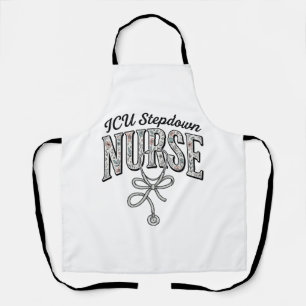 Tablier Infirmière de réanimation vintage floral stéthosco