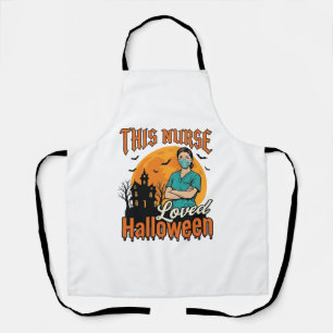 Tablier Infirmière d'Halloween Aimait Halloween Vintage Ép