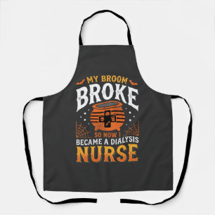 Tablier Infirmière en dialyse Halloween Balai Cassa Design