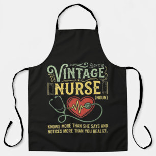 Tablier Infirmière vintage sait plus qu'elle ne le dit