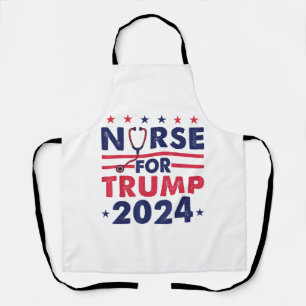 Tablier Infirmières Rétro Pour Trump 2024 Drapeau Amérique