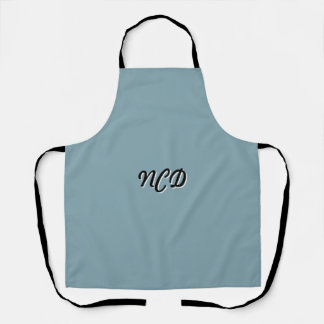 Tablier Initiale bleue moderne