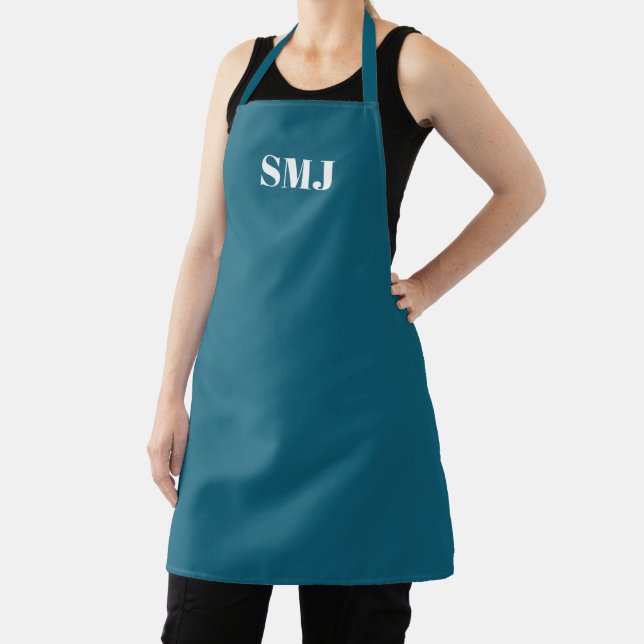 Tablier Initiales monogramme personnalisées modernes essen (Insitu)