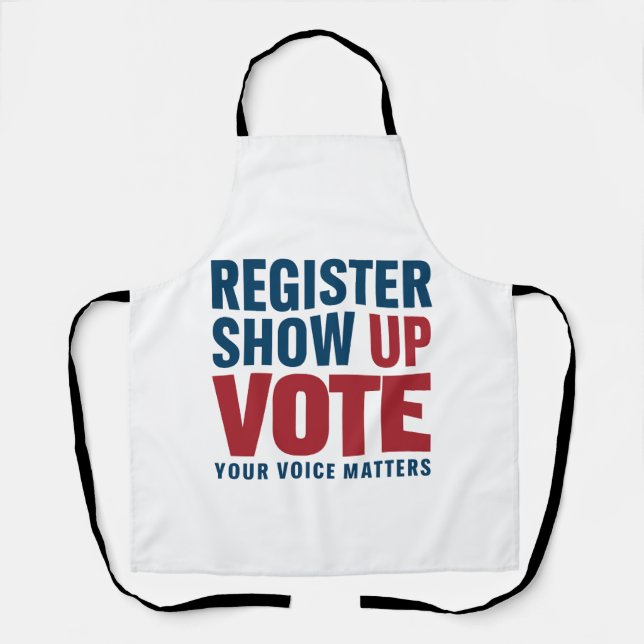 Tablier Inscrivez-vous, venez voter, votre voix compte Éle (Recto)