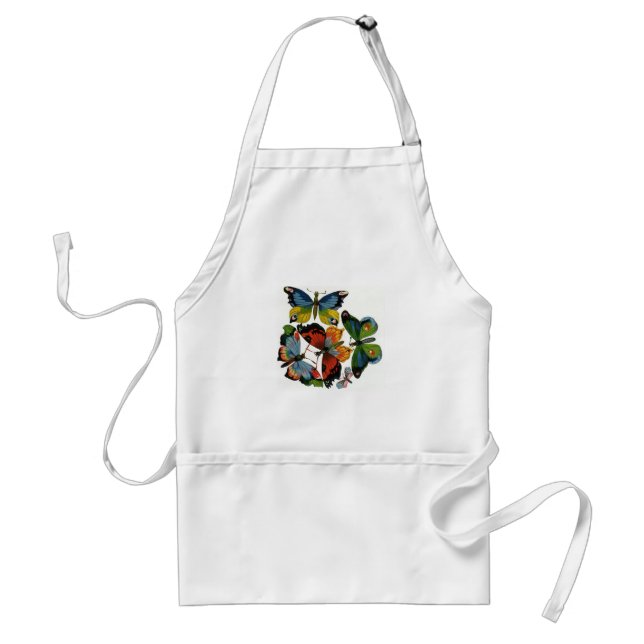 Tablier Insectes ou bugs vintage, beaux papillons (Devant)