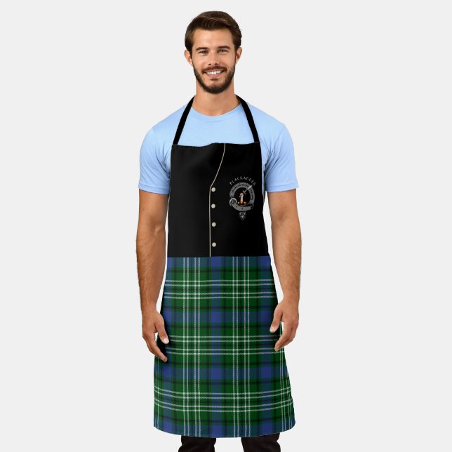 Tablier Insigne de clan Blackadder et kilt tartan (Porté)
