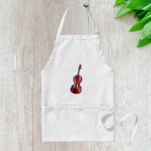 Tablier Instrument de musique violon rouge élégant