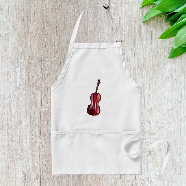 Tablier Instrument de musique violon rouge élégant (Créateur téléchargé)