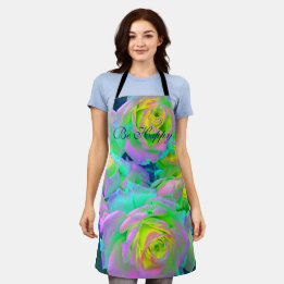 Tablier Iridescente esthétique Roses précoces Soyez heureu