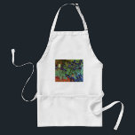 Tablier Irises de Vincent van Gogh, Jardin Vintage<br><div class="desc">Irises (1889) de Vincent van Gogh est une peinture vintage à fleurs de paysage de post impressionnisme d'art, représentant un jardin aux iris à barbe violet poussant par des pavots orange. Une seule fleur d'iris blanc fleurit au bord. À propos de l'artiste : Vincent Willem van Gogh (1853-1890) fut l'un...</div>