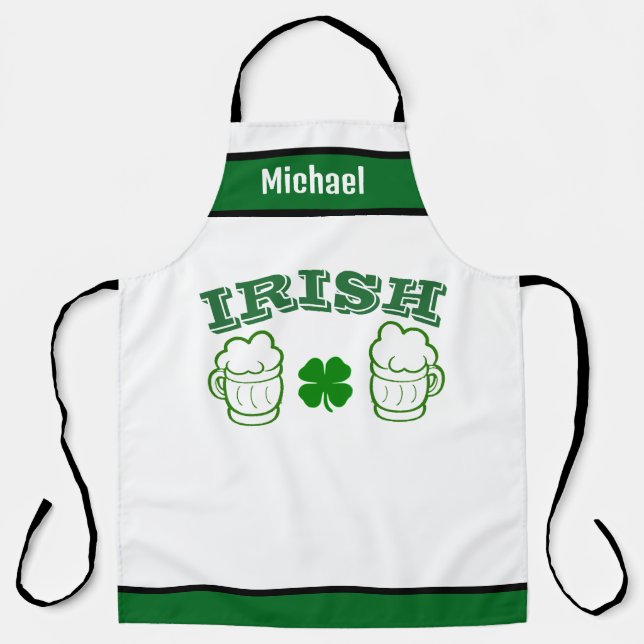 Tablier Irlandais Beer Lover Apron - Cadeau de pub personn (Recto)