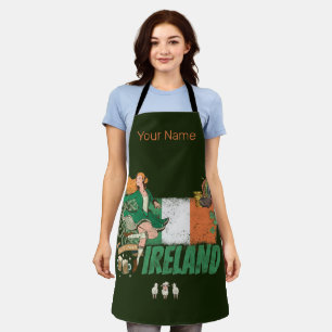 Tablier Irlande Pavillon Vintage St. Patrick's Day Retro