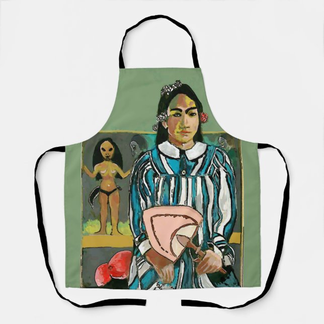 Tablier Island Gal, ajouter du texte, Apron (Recto)