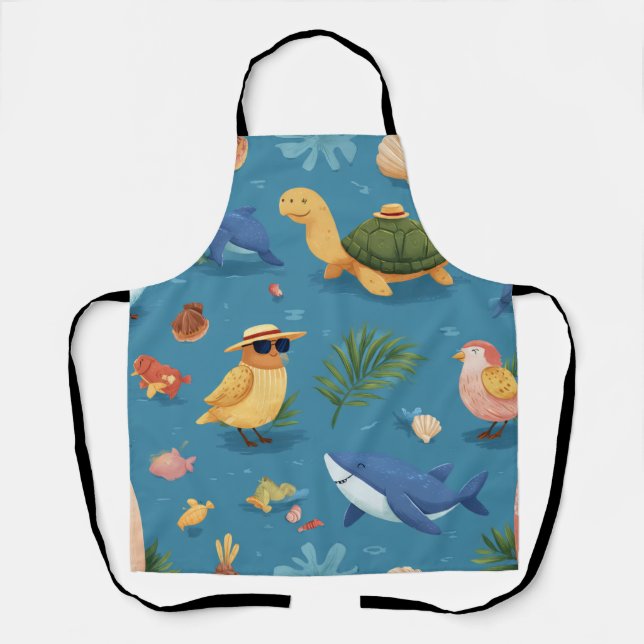 Tablier Island Sunset All-Over Print Apron Gift (Recto)