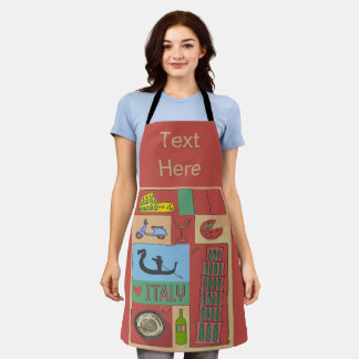 Tablier Italie Abstraite Design ajouter du texte, Apron