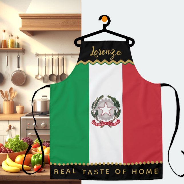 Tablier Italie Chefs Apron, Cuisine, Drapeau Italien Apron (Patriotic Italy Chefs Apron / personalized name)