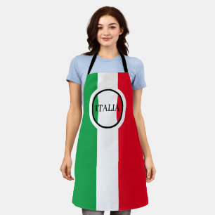 Tablier Italie Drapeau italien Rouge Blanc Vert Italia