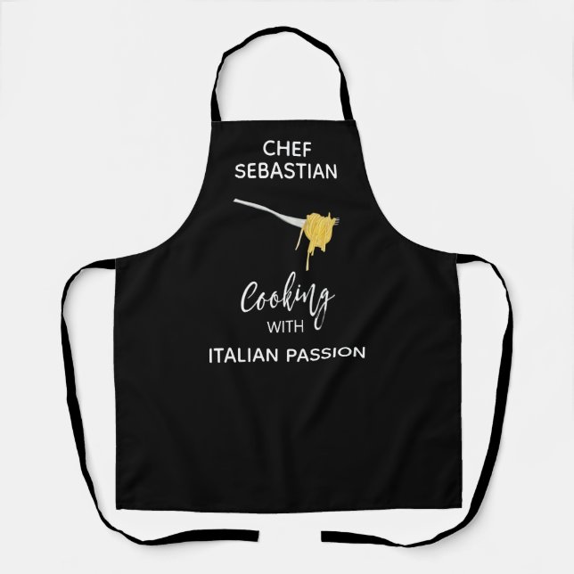 Tablier *~* Italie Italia CHEF Personnaliser Apron (Recto)