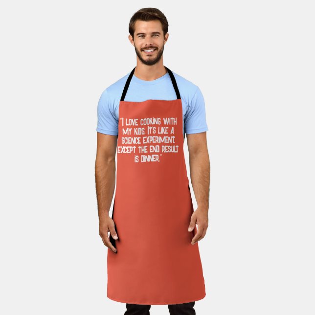 Tablier "J'adore cuisiner avec mes enfants. C'est comme un (Porté)