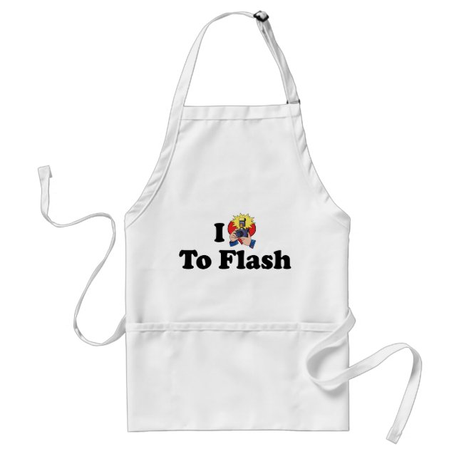 Tablier J'adore Flash - Amateur de Photographie (Devant)