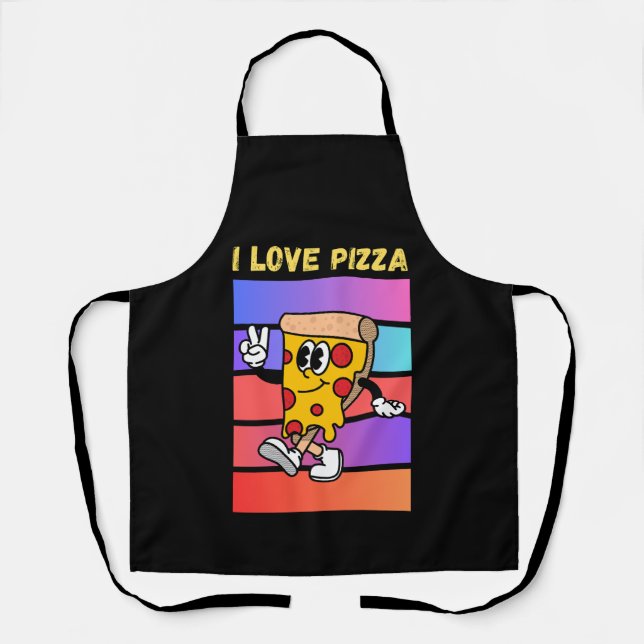 Tablier J'adore la pizza. (Recto)