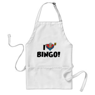 Tablier J'adore le Bingo Heart! - Amoureux du Bingo