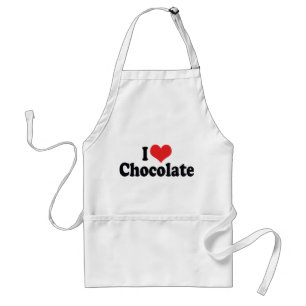 Tablier J'adore le chocolat en forme de cœur - Amateur de