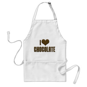Tablier J'adore le chocolat en forme de cœur - Amateur de