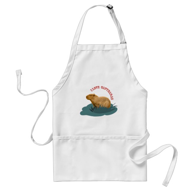 Tablier J'adore les capybaras (Devant)