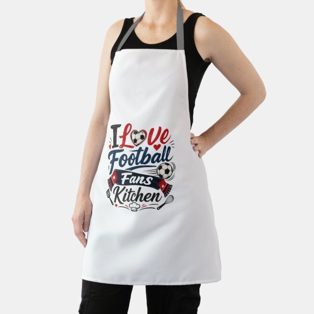 Tablier J'adore les fans de football Cuisine Graphisme Tab (Insitu)