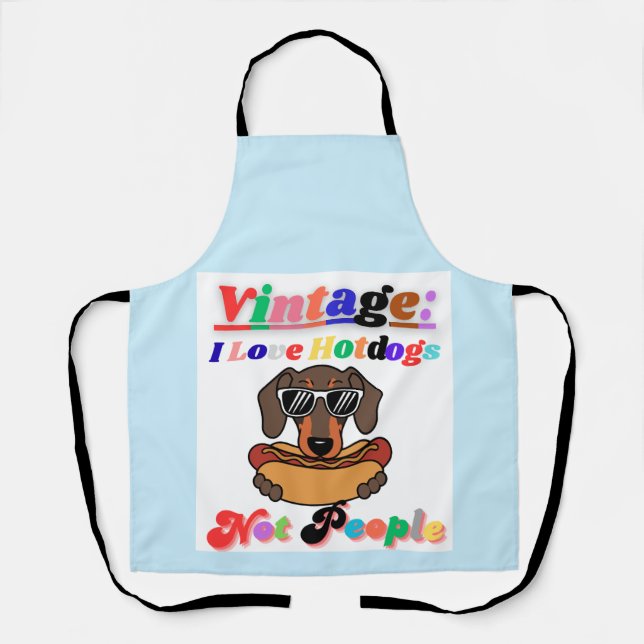 Tablier J'adore les hot-dogs, pas les gens  (Recto)