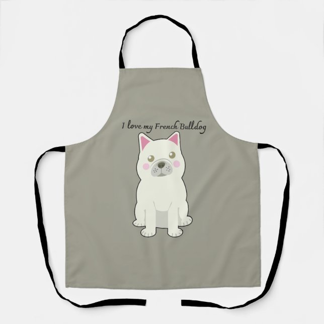Tablier J'adore mon Bouledogue Français (Recto)