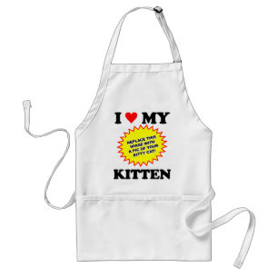 Tablier J'adore mon chaton PERSONNALISABLE
