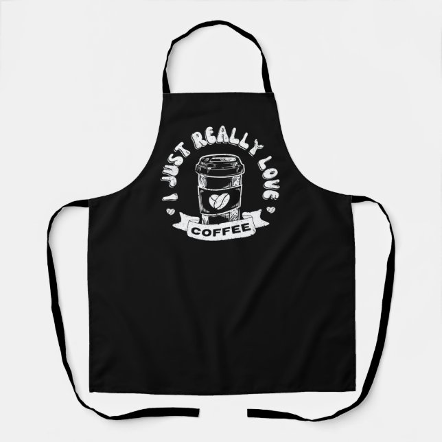 Tablier J'adore vraiment le café (Recto)