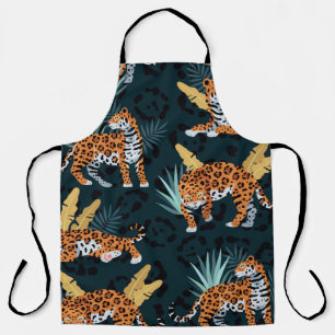 Tablier Jaguar Palms sans couture Motif Vintage
