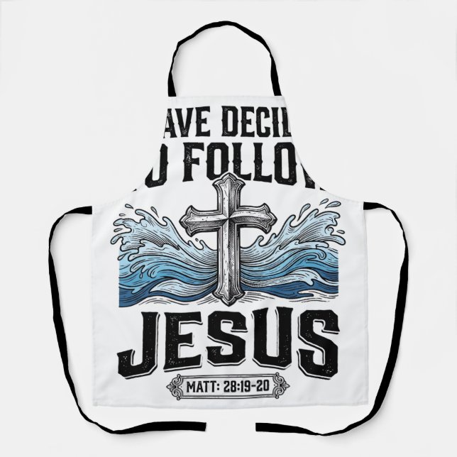 Tablier J'ai décidé de suivre Jésus Vintage Shirt (Recto)