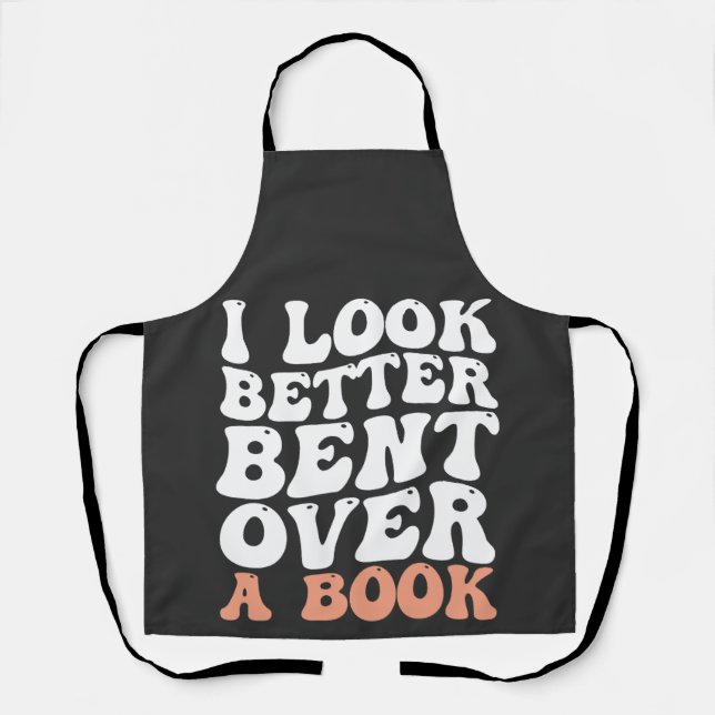 Tablier J'Ai L'Air Mieux De Presser Sur Un Livre (Recto)
